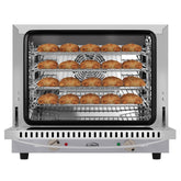 23 in. Countertop Convection Oven for Half-Size Pans with 4 Racks and 2800W of Power in Stainless-Steel - 208/240V, 2.3 cu. ft. (KM-CTCO220-23)